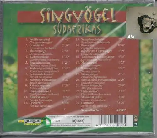 Singvögel, Südafrikas, CD