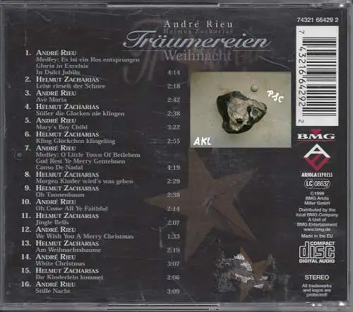 Andre Rieu, Träumereien zur Weihnacht, CD