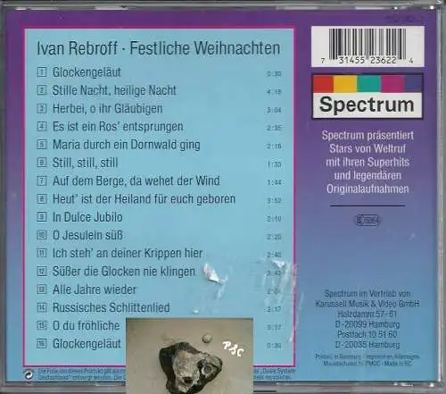 Ivan Rebroff, Festliche Weihnachten, Spectrum, CD
