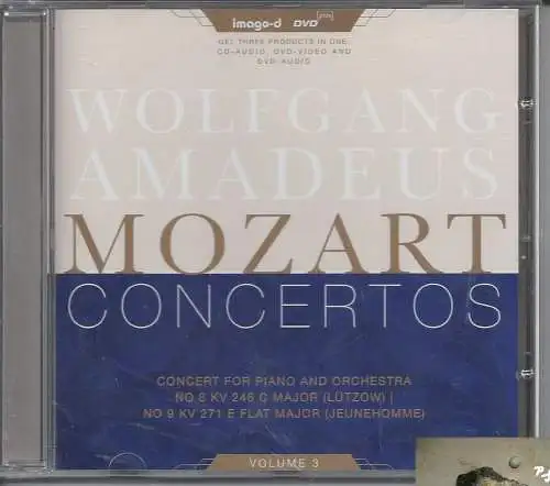 Wolfgang Amadeus Mozart, Concertos, Vol 3, CD