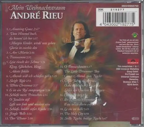 Andre Rieu, Mein Weihnachtstraum, CD