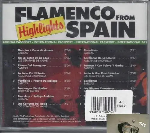 Flamenco from spain, Highlights, CD