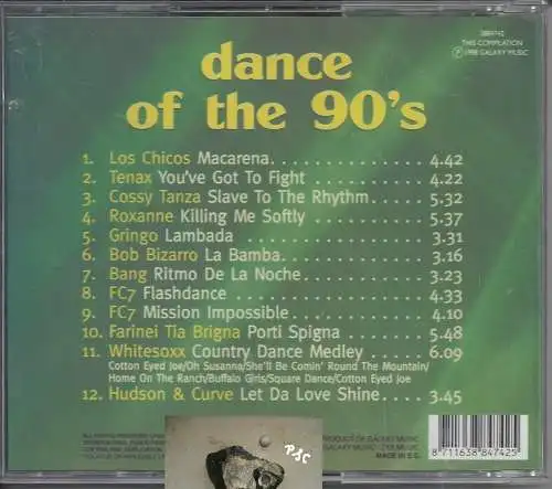 dance hits of the 90´s, CD