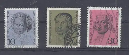 Bundesrep. Deutschland  Nr 616-618 Gebraucht