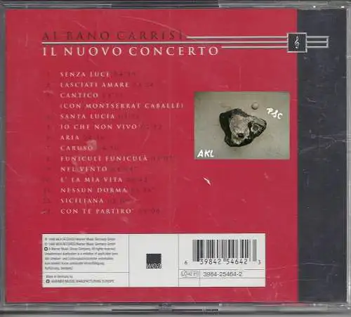 Al Bano Carissi, il nuovo concerto, CD