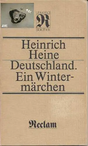 Heinrich Heine: Deutschland ein Wintermärchen. 