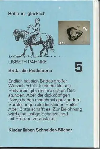 Lisbeth Pahnke: Britta die Reitlehrerin. 