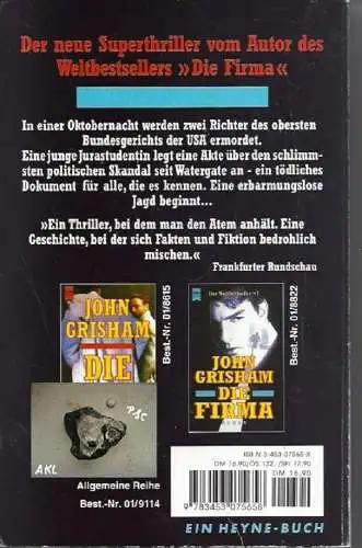 John Grisham: Die Akte, Der Weltbestseller Nr. 1. 