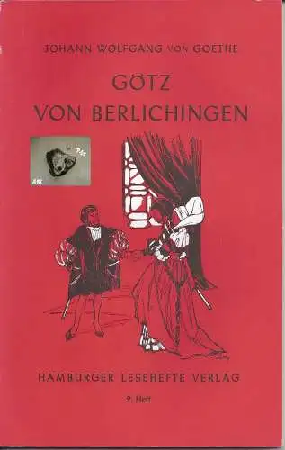 Goethe: Götz von Berlichingen, Hamburger Lesehefte, 9. Heft. 