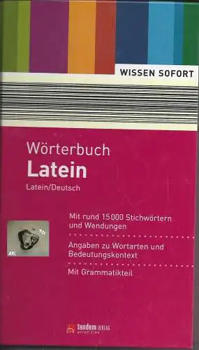 Wörterbuch Latein, Latein Deutsch. 