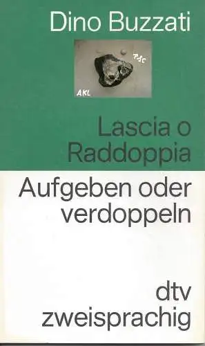 Aufgeben oder verdoppeln, italienisch, deutsch, zweisprachig. 