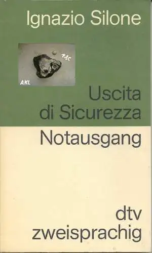 Notausgang, italienisch, deutsch, zweisprachig. 