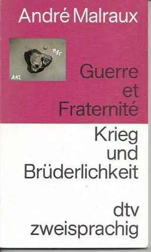 Krieg und Brüderlichkeit, französisch, deutsch, zweisprachig. 