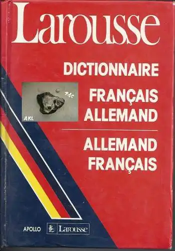 Dictionnaire, francais allemand, allemand francais, französisch. 