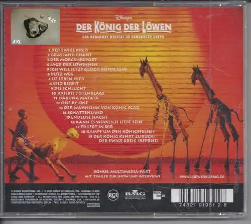 Der König der Löwen, Das Original, CD