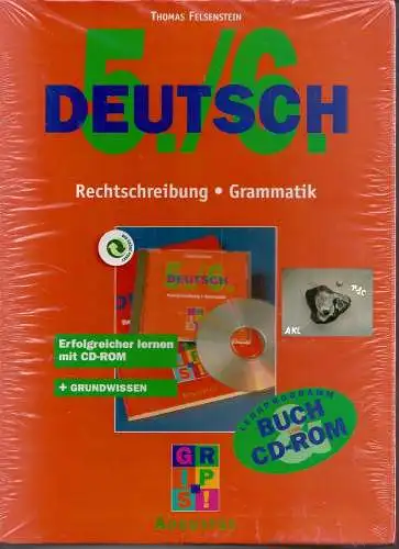 Deutsch 5 und 6 Klasse, Rechtschreibung, Grammatik, mit CD-Rom. 