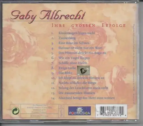 Gaby Albrecht, Ihre großen Erfolge, CD