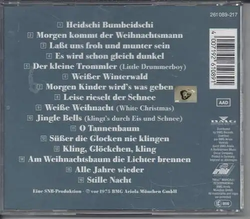 Heidschi Bumbeidschi, Heintje, Lieder zur Weihnachtszeit, CD