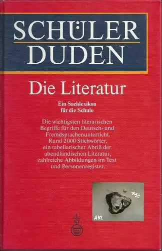 Schülerduden, Die Literatur, Ein Sachlexikon für die Schule. 