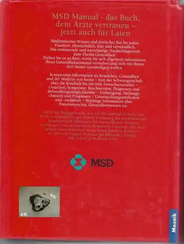 MSD Manual Handbuch Gesundheit. 