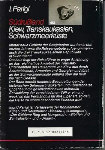 I. Parigi: Südrussland, Kiew, Transkaukasien, Schwarzmeerküste. 