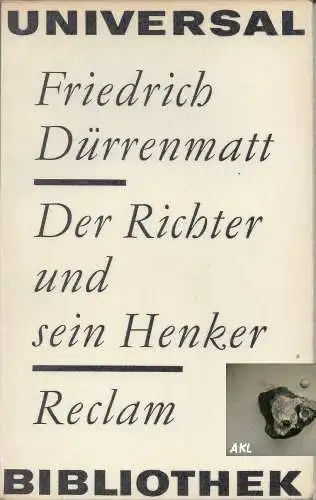 Friedrich Dürrenmatt: Der Richter und sein Henker. 