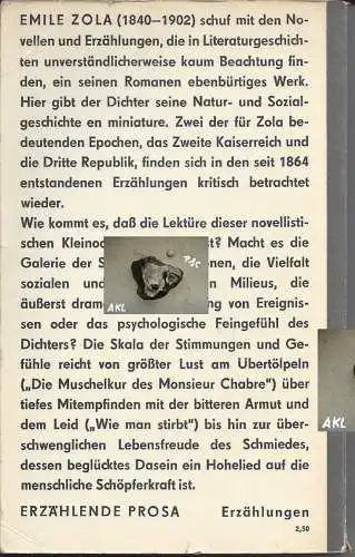 Emile Zola: Um eine Nacht der Liebe. 
