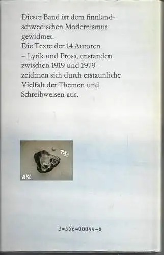 Gisbert Jänicke: Das Land das nicht ist, Eine schwedische Anthologie aus Finnland. 