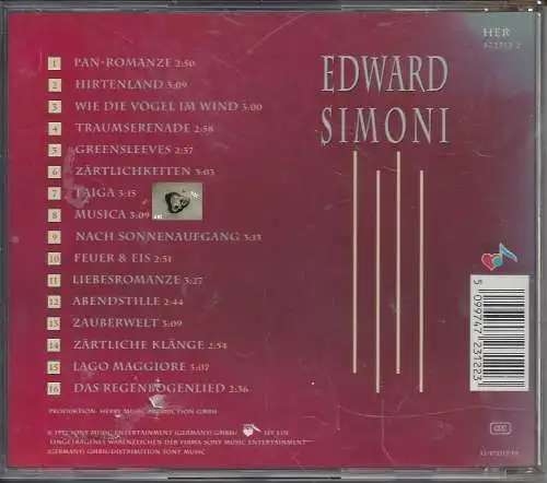 Edward Simoni, Pan Romanze, CD