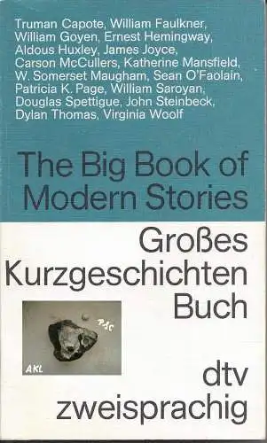 Großes Kurzgeschichtenbuch, englisch, deutsch, zweisprachig. 