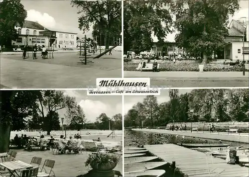 [Echtfotokarte schwarz/weiß] Mühlhausen. 