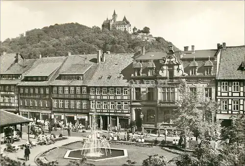 [Echtfotokarte schwarz/weiß] Wernigerode (Harz). 