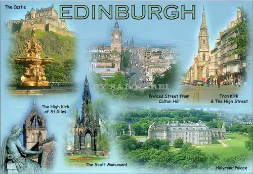 [Echtfotokarte farbig] Edinburgh. 
