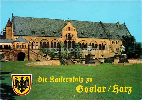 [Echtfotokarte farbig] Die Kaiserpfalz zu Goslar / Harz. 