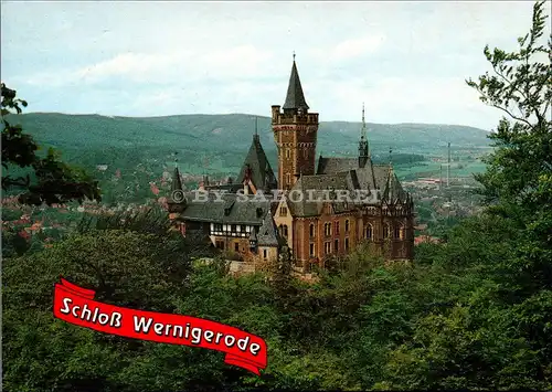 [Echtfotokarte schwarz/weiß] Schloß Wernigerode. 