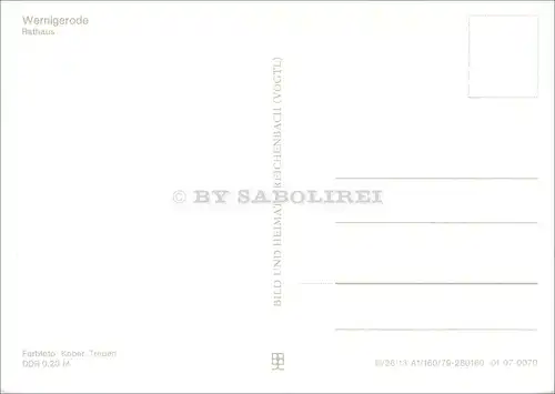 [Echtfotokarte farbig] Wernigerode. 