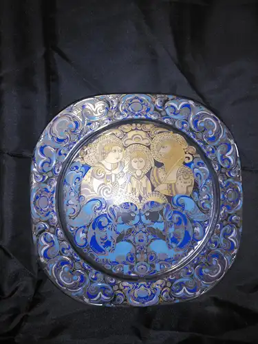 Rosenthal Weihnachtsteller in Glas 1979, Björn Wiinblad