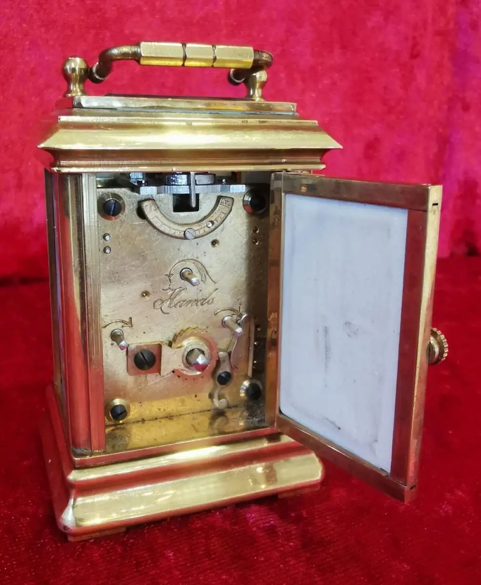 franz. Mini-Wecker mit Emaille-Malerei 5