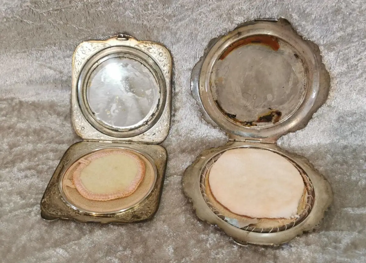 Puderdosen silber 0
