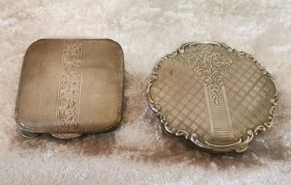 Puderdosen silber 1