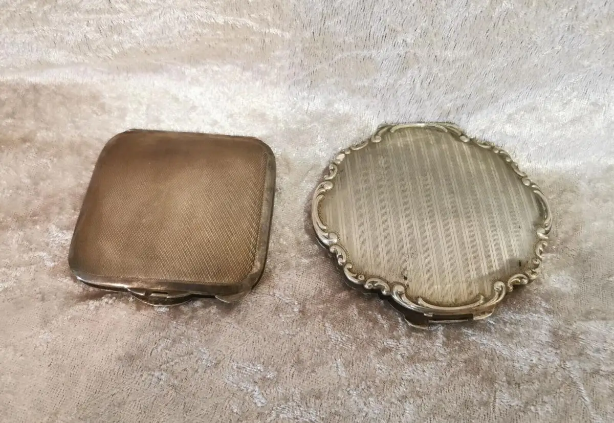Puderdosen silber 2
