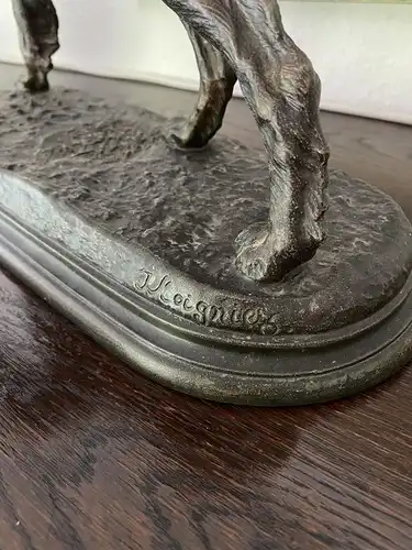 Antike Bronze, Jules Moigniez, Frankreich, 19. Jahrhundert 