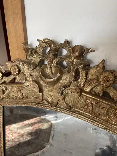 Wunderschöner Antiker Barock Spiegel, Frankreich, Ende 18. Jahrhundert