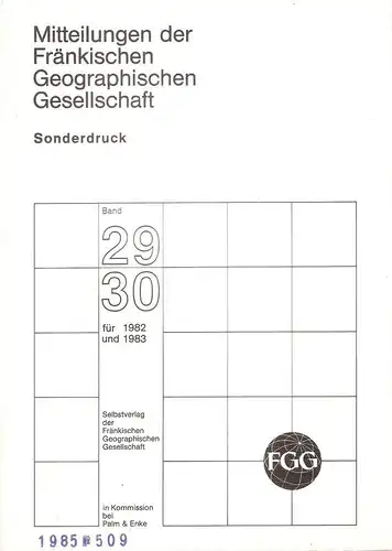 Rube, Klaus-Hartwig: Beiträge zur Bevölkerungsgeographie der Stadt Erlangen. (Aus: Mitteilungen der Fränkischen Geographischen Gesellschaft. Bd. 29/30. 1982/1983). 
