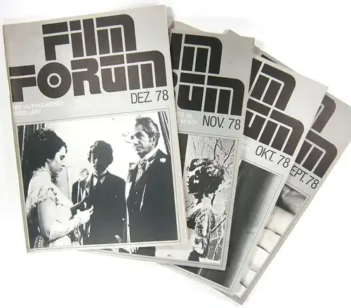 Div. Autoren: Film-Forum der Volkshochschule Düsseldorf. 4 Hefte: September - Dezember 1978. 