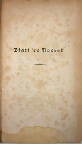 Ohne Autor: Gedichtband in bayerischer Mundart. Ohne Titel / Titelseite. Inhaltsübersicht: Statt 'ra Boared' Reim' und LiadlGeschicht'ln und Sag'nFab'lnZuagab'Faxen. 
