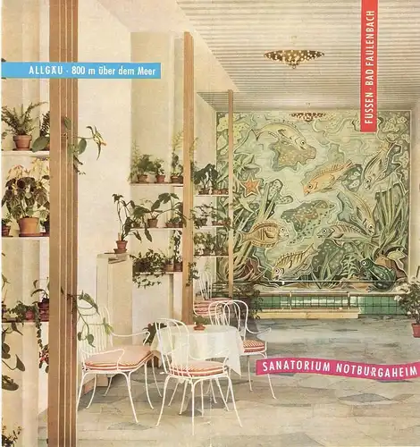 (Ohne Autor): Sanatorium Notburgaheim. Füssen, Bad Faulenbach. Allgäu, 800 m über dem Meer. (Reisepropekt). 