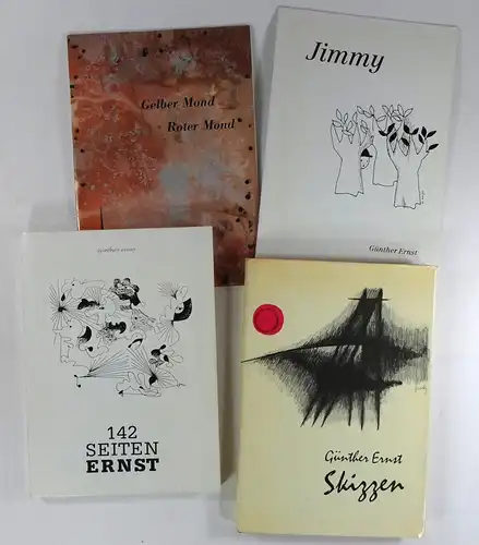 Ernst, Günther: 4 Titel: Skizzen + Jimmy + 142 Seiten Ernst + Gelber Mond - Roter Mond. 