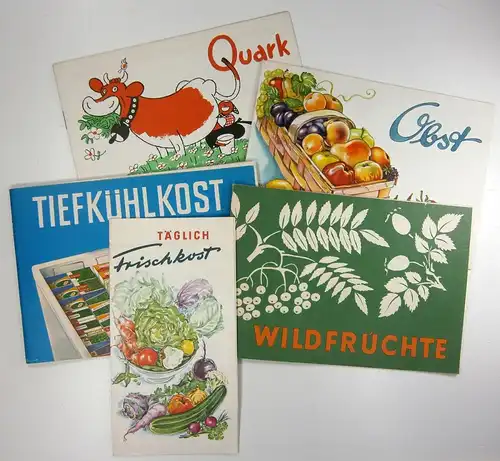 Verbraucher Ausschuss für Ernährungsfragen (Hg.): 4 Broschüren aus der Reihe "Richtige Ernährung":Werner Bötticher: Wildfrüchte. 15 S. mit farbigen Abbildungen. (18).Gerhard Hein: Tiefkühlkost. 39 S. mit.. 