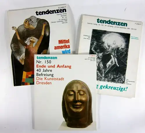 Div. Autoren: Konvolult - 3 Hefte: tendenzen. Zeitschrift für engagierte Kunst. Nr. 140 (Oktober - Dezember 1982) + Nr. 143 (Juli - Dezember 1983) + Nr. 150 (April bis Juni 1985). 